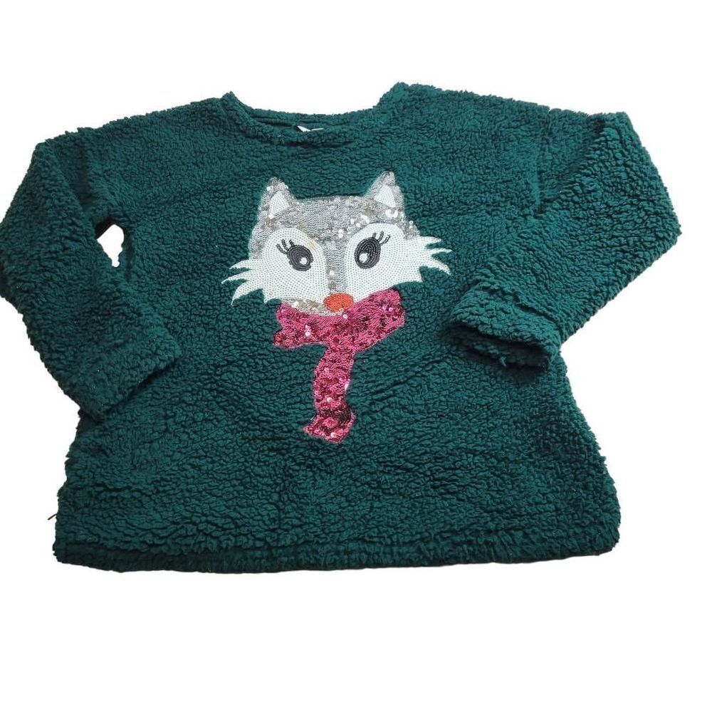 Time & Tru fox Christmas sweater M8/10
